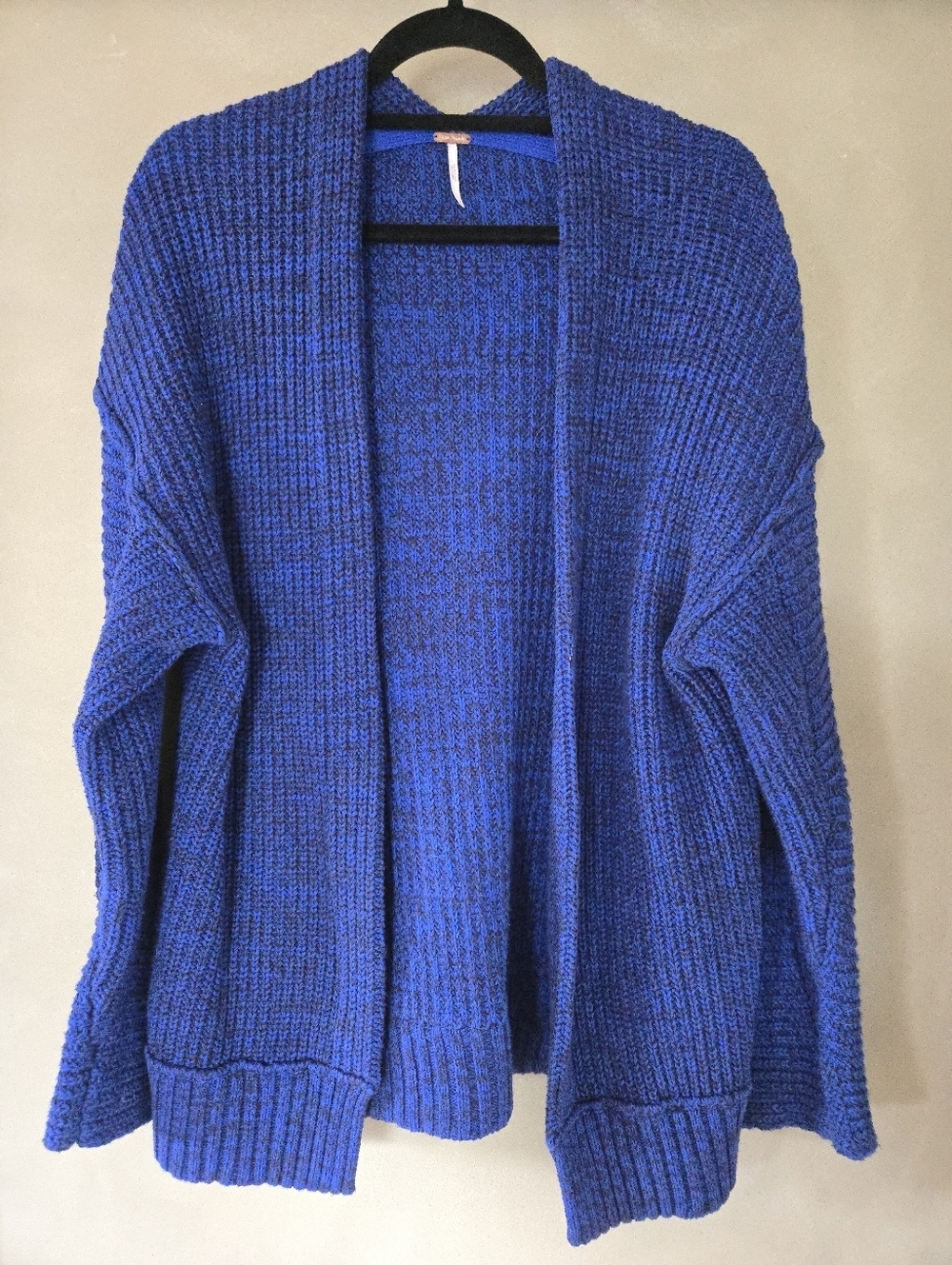 Free People (155$) | Chunky Open-Front 'High Hopes' Blue Cardigan, Size XS - Picture 2 of 7